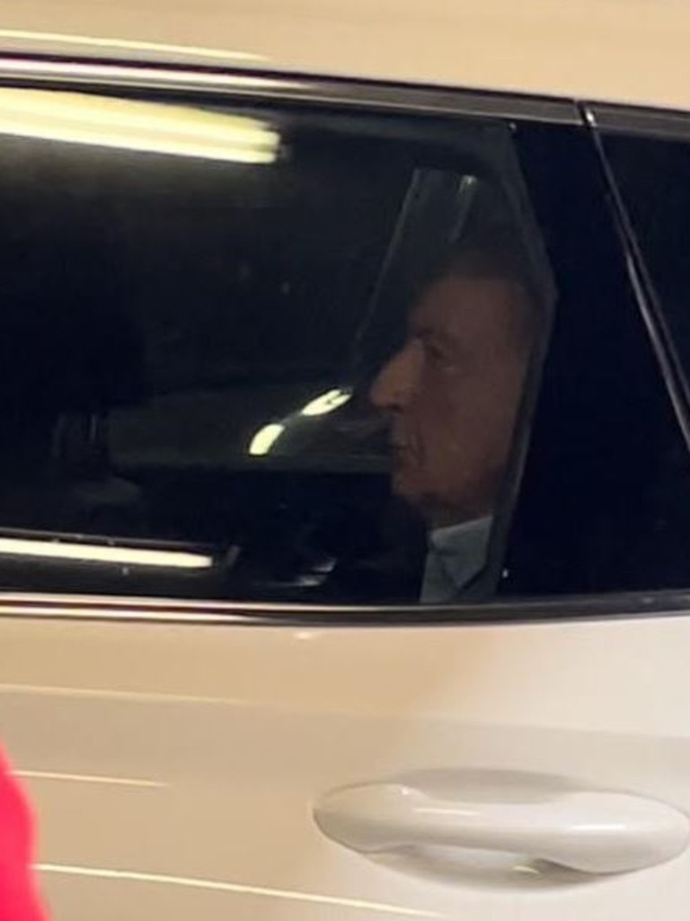 Alan Jones arrives at Day Street Police station in the back of a Police Car today.