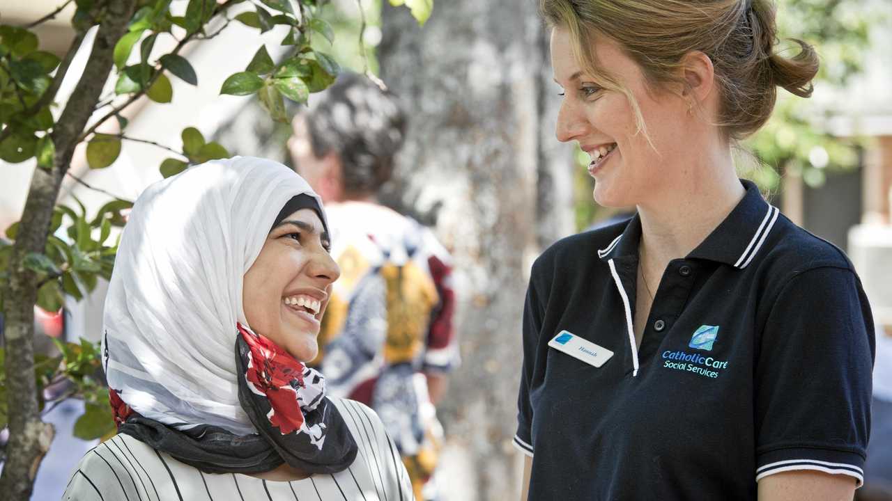 Zahra Hashimi and Hannah Belesky from the Toowoomba Refugee and Migrant Support are aware of the growing migrant population in our neighbouring city. Picture: Kevin Farmer