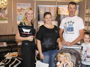 Karen Bazzan and Caroline Vielle with Rob, Jack and Emilie Dwine at the weekend’s Home and Life Expo. Picture: David Crossley