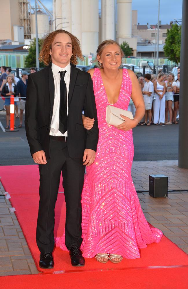 Toowoomba school formals. At the 2023 St Ursula's College formal is graduate Amelia Sutton with her partner. Picture: Rhylea Millar