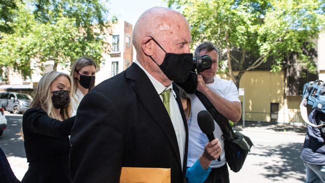 Ian Macdonald arrives at the NSW Supreme Court in Darlinghurst, in Sydney, on Thursday. Picture: Flavio Brancaleone