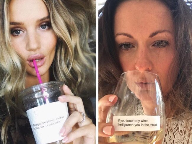 Celeste Barber pokes fun at Rosie Huntington Whiteley. Picture: Instagram