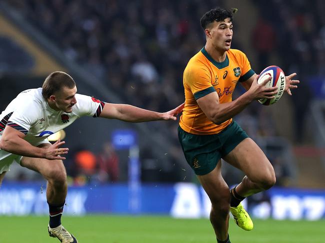 Suaalii helped inspire the Wallabies to a shock win over England. Picture: Getty Images