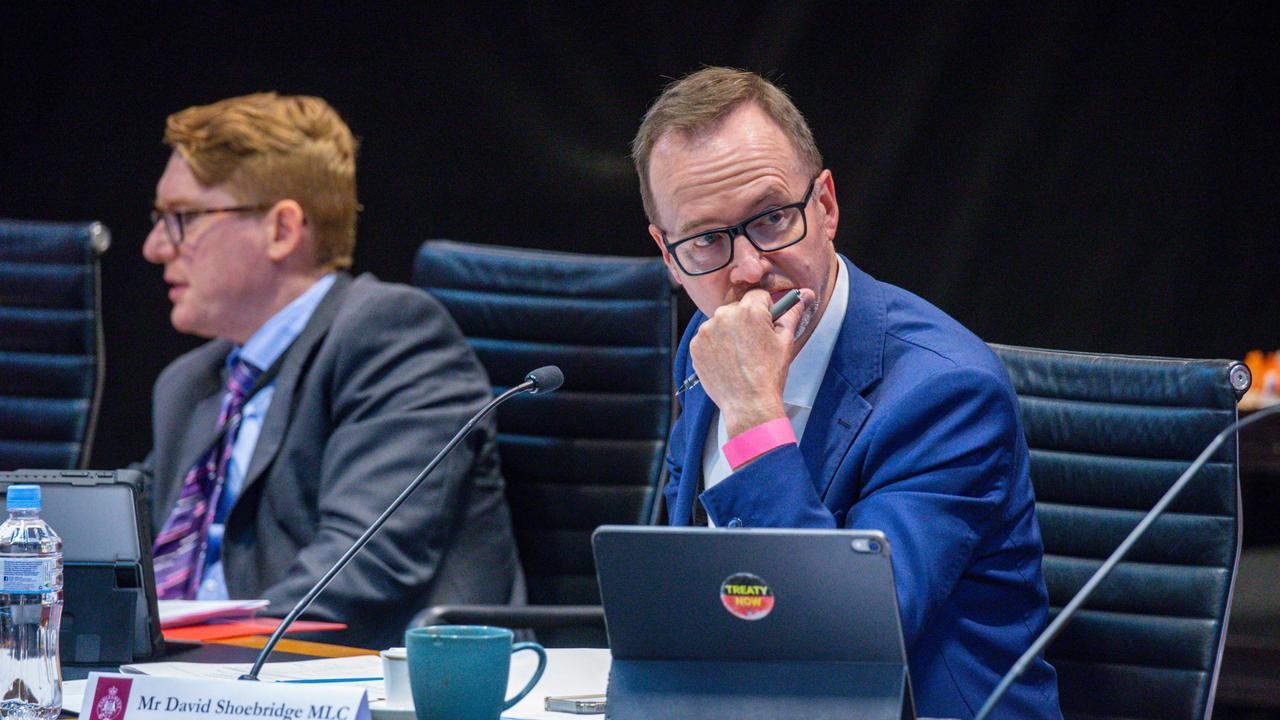 Greens Senator David Shoebridge questioned AFP Commissioner Reece Kershaw in a Senate Estimates hearing. Picture: Christian Gilles