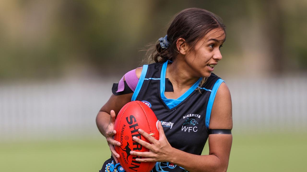 The Alkamilya Panthers have enjoyed a dominant start to the 2023 CAFL season. Picture: Charlie Lowson / AFLNT Media