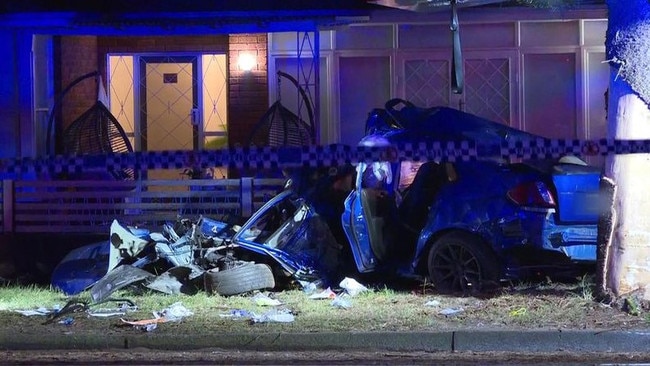 Two children were killed following the alleged street race Monterey, NSW, on August 25, 2023. Picture: Nine