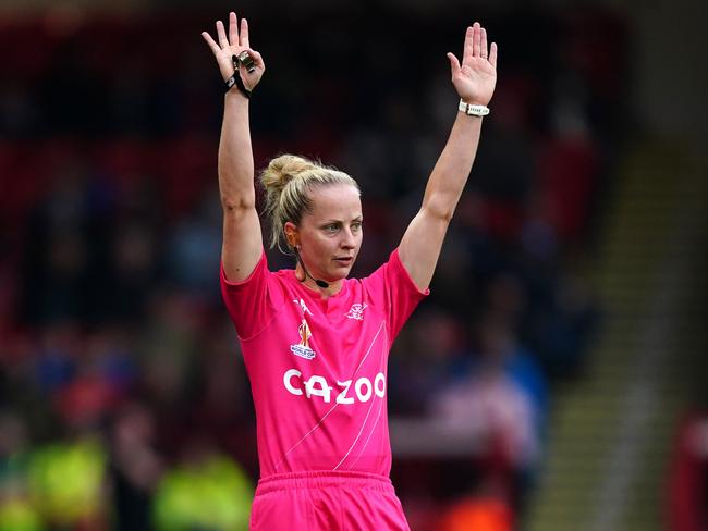 Rockhampton’s Belinda Sharpe has been appointed to referee the Rugby League World Cup women’s grand final between Australia and New Zealand. (Photo by Mike Egerton/PA Images via Getty Images)