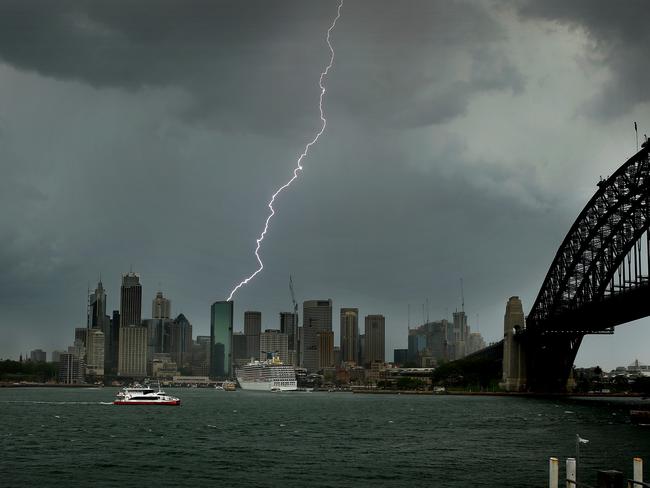 More storms are expected to light up Sydney in coming months. Picture: Gregg Porteous