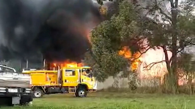 Russell Island fire engulfs several homes