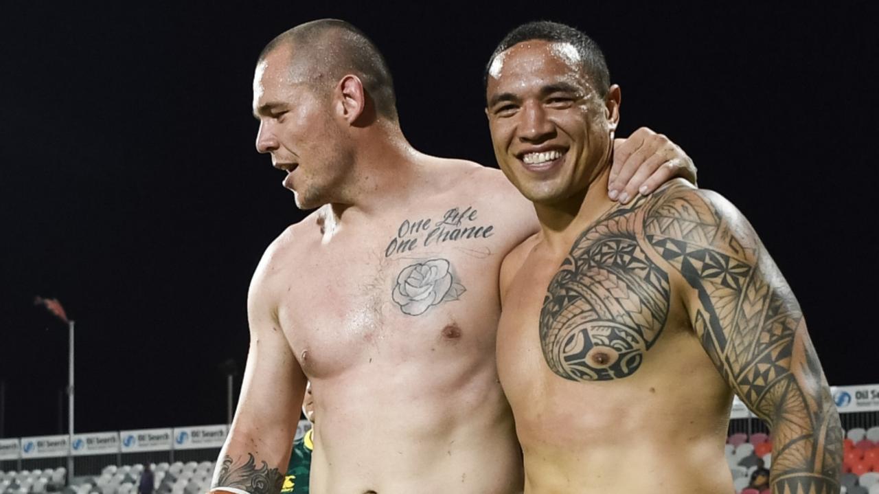 David Klemmer and Tyson Frizell have played plenty of rep footy together. Picture: Nathan Hopkins/NRL Photos