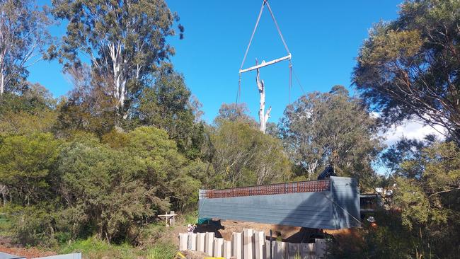 Work continues on the Middle Creek bridge on Kungala Road south of Grafton.