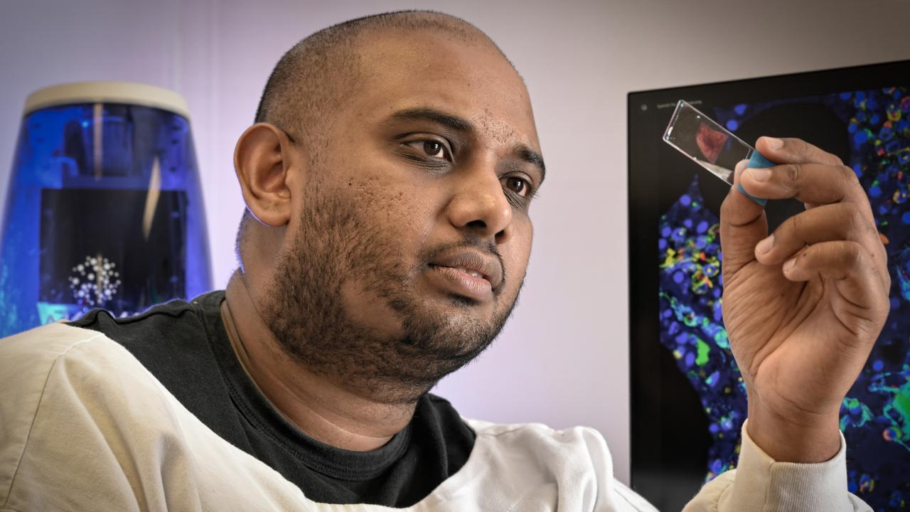 Study co-author and associate professor Arutha Kulasinghe, the scientific director at the Wesley Research Institute’s Queensland Spatial Biology Centre. Picture: Lyndon Mechielsen