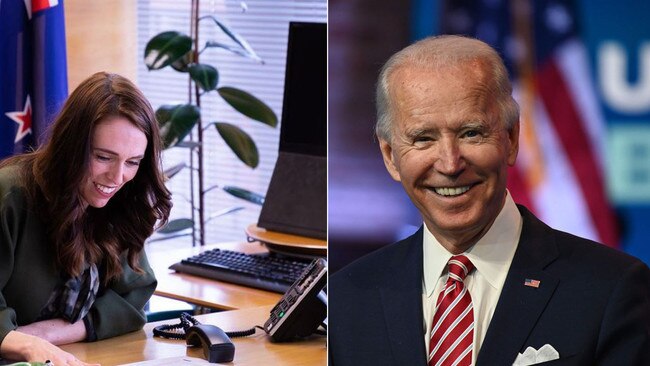 After their conversation Mr Biden’s transition team released a statement saying the president-elect had praised Ms Ardern’s leadership in dealing with the pandemic and the Christchurch massacre, as well as being a working mother and role model. Picture: Supplied