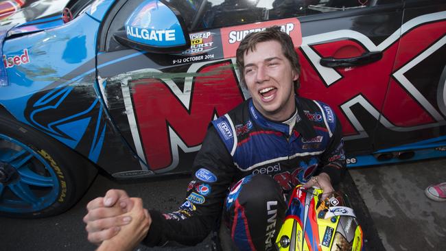 Chaz Mostert and Paul Morris of Ford Performance Racing winners the Supercheap Auto Bathurst 1000, Event 11 of the 2014 Australian V8 Supercar Championship Series at the Mount Panorama Circuit, Bathurst, New South Wales, October 12, 2014.