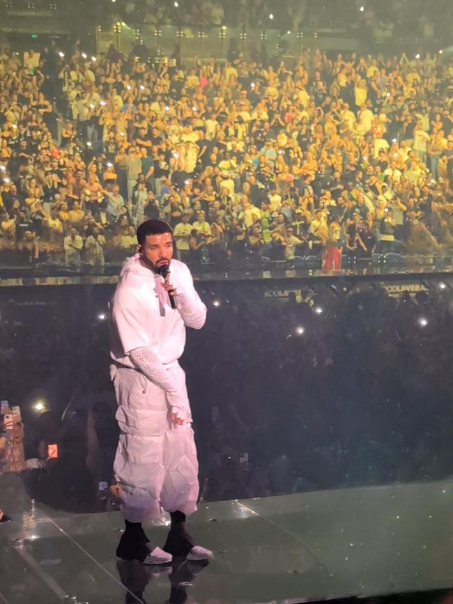 Drake performed at Rod Laver Arena on Sunday. Picture: Nui Te Koha