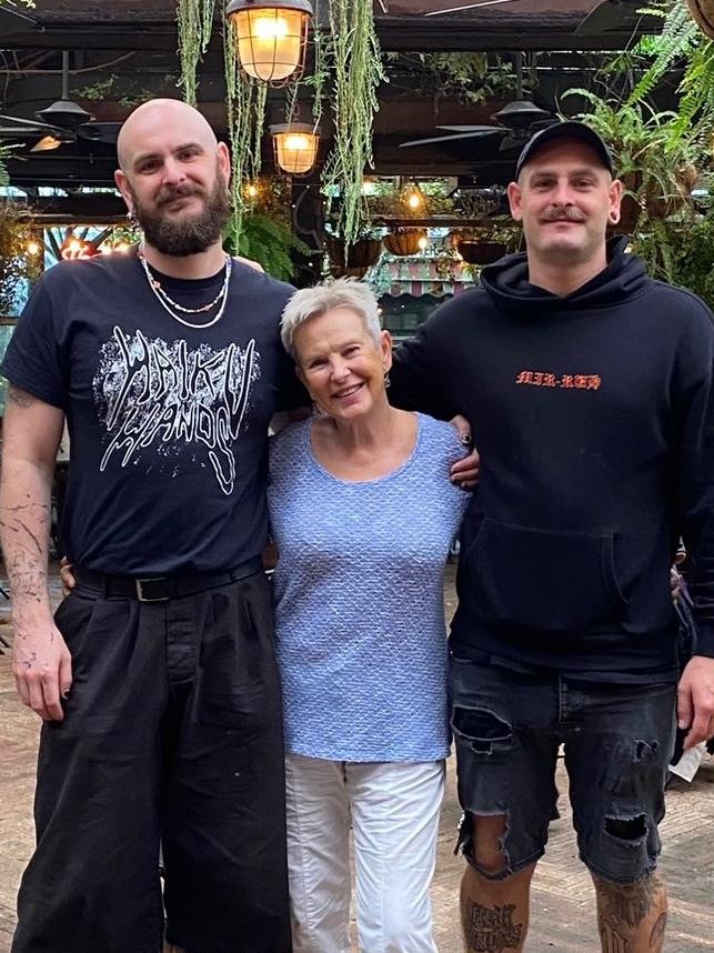 Coby Koster with her two adult sons. Picture: Supplied