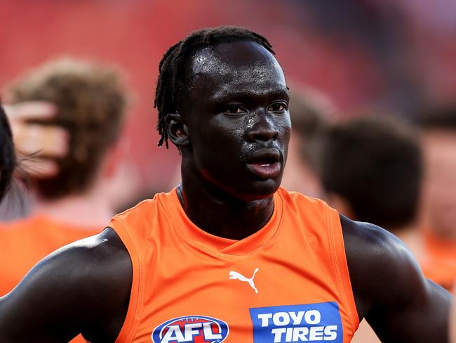 Aleer impressed in limited time. Picture: Brendon Thorne/AFL Photos/via Getty Images