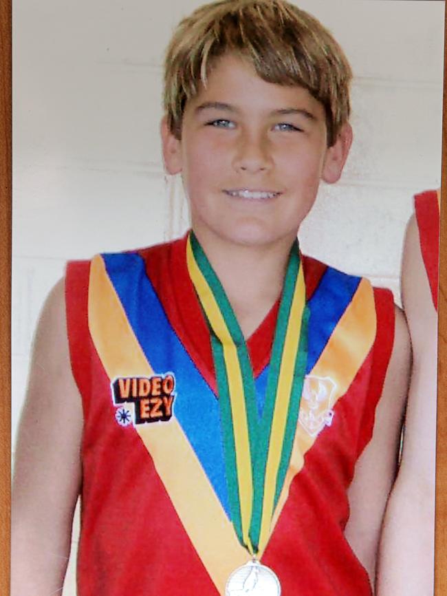 A young Chad Wingard was on a trajectory to the AFL from a young age.