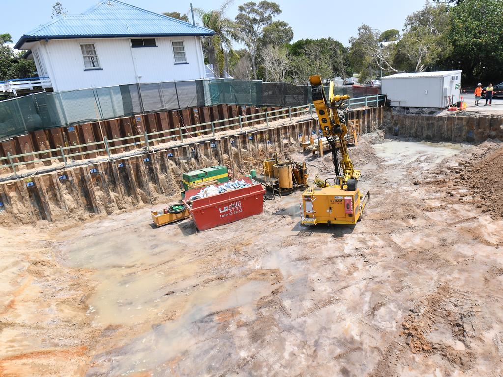 Photos taken in November 2019 of the basement level dig at the Wilson Avenue mansion. Picture: Patrick Woods