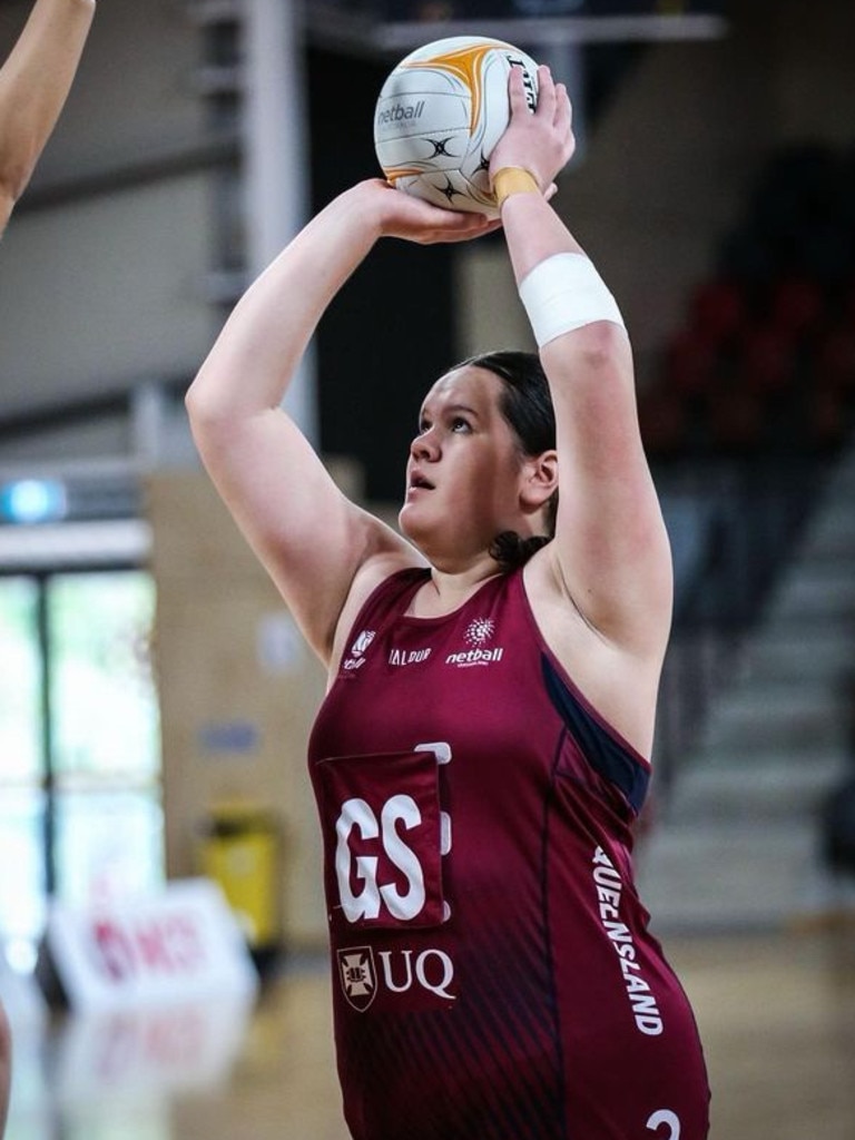 Tia Crombie in action for Queensland.