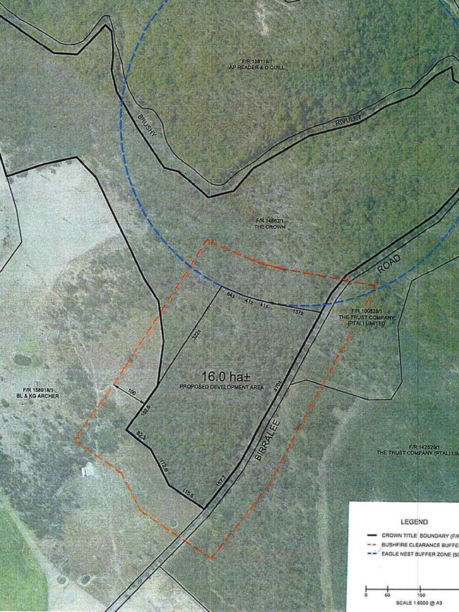 A map of the Government's preferred Northern Regional Prison site. Picture: SUPPLIED