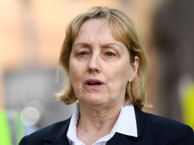 SYDNEY, AUSTRALIA - NCA NewsWire Photos AUGUST, 04, 2020: Sydney Local Health District Chief Executive Dr Teresa Anderson speaks to the media during a press conference in Sydney. Picture: NCA NewsWire/Bianca De Marchi