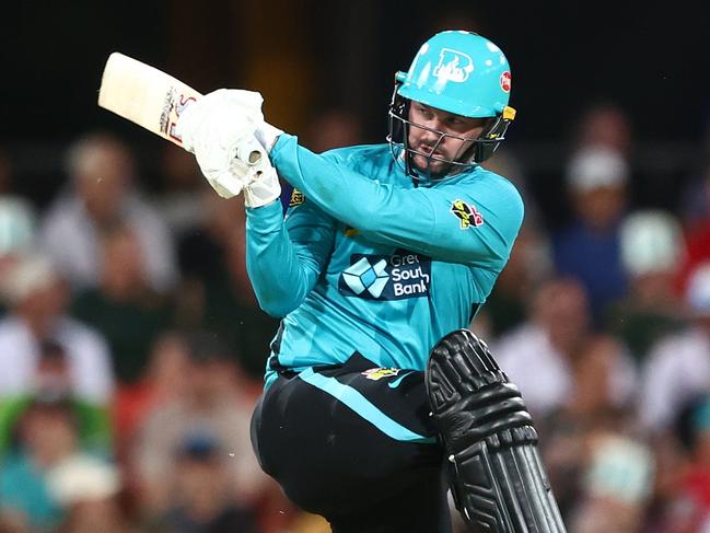 GOLD COAST, AUSTRALIA - DECEMBER 29: Colin Munro of the Heat bats during the Men's Big Bash League match between the Brisbane Heat and the Sydney Thunder at Metricon Stadium, on December 29, 2022, in Gold Coast, Australia. (Photo by Chris Hyde/Getty Images)