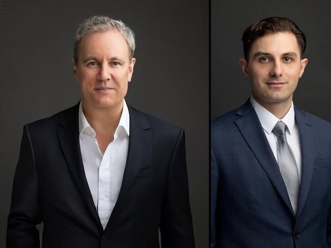 Former Blackbay Lawyers partner Justin Carroll, left, and Yianni Van Gelder.