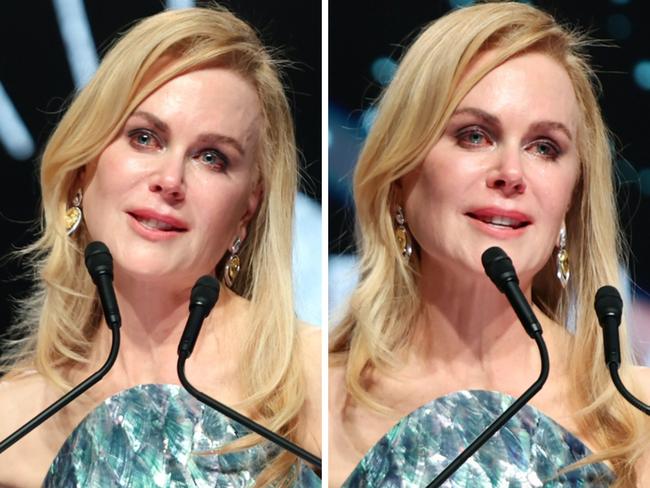 Nicole Kidman breaks down onstage at Palm Springs International Film Awards.