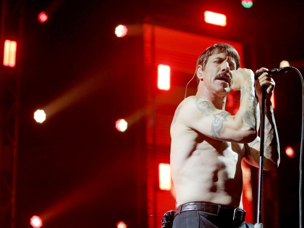 Red Hot Chili Peppers kick off their Australian tour at Hobart's Derwent Entertainment Centre. Picture: PATRICK GEE