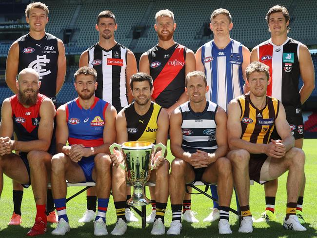 AFL Captains Day at Marvel Stadium, Melbourne.  10/03/2021.      . Pic: Michael Klein