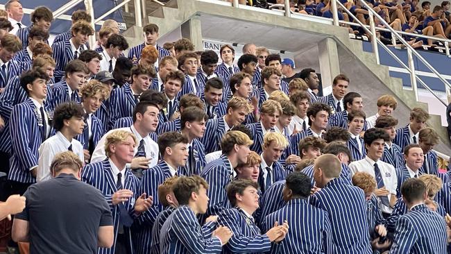 The Nudgee crowd were in good voice as usual at the senior meet.