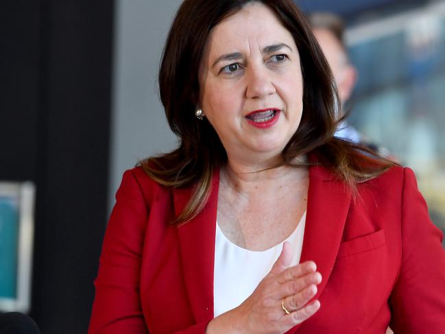 BRISBANE, AUSTRALIA - NewsWire Photos September 23, 2021: COVID-19 press conference with Queensland Premier Annastacia Palaszczuk at the new Pinkenba Vaccination Centre, Brisbane International Cruise Terminal.Picture: NCA NewsWire / John Gass