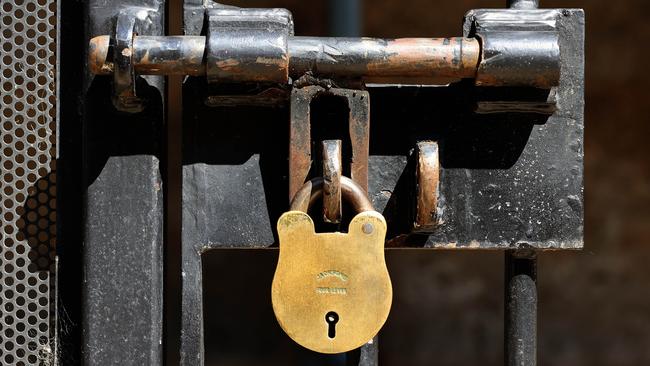 One of the olden style locks on the gates. Picture: Gary Ramage