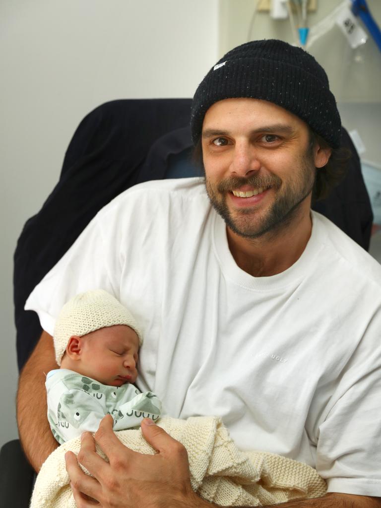 Joey Francis McNeill. Parents Isabella Giovinazzo and Shayne McNeill of Belmont. Born April 2 2025 weighing 3200g. Picture: Alison Wynd