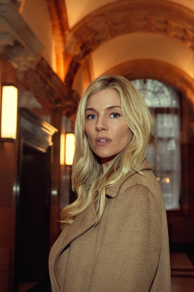 Sienna Miller (and her perfect camel cashmere Max Mara coat) as Sophie Whitehouse in Anatomy of a Scandal.