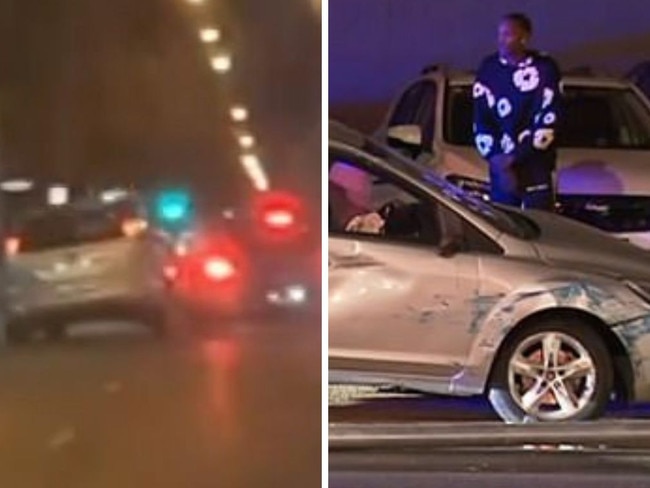 A wild road rage crash on one of Adelaide’s busiest roads has been captured on dashcam footage, and it’s believed the incident occurred after a Facebook Marketplace meetup gone wrong. Picture: Seven