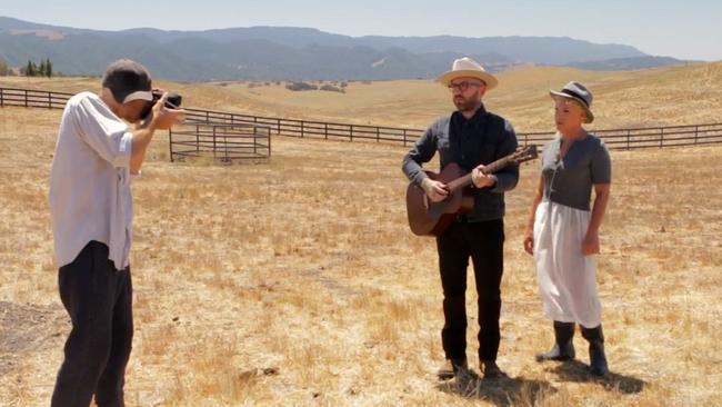 The troubadour and the pop star ... You+Me shows a different musical side of Dallas Green and Alecia Moore. Picture: Vevo