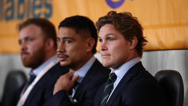 Michael Hooper would have been livid after watching the Wallabies’ poor defensive efforts. Picture: Getty Images.