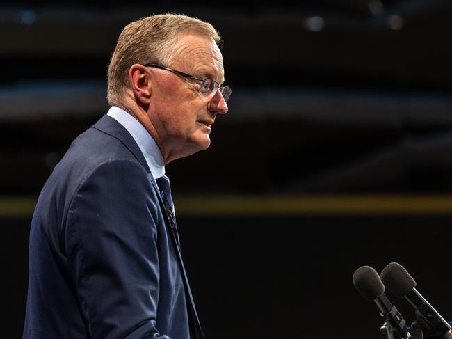 SYDNEY, AUSTRALIA - NewsWire Photos APRIL 05, 2023: RBA Governor Philip Lowe addressed the National Press Club at a special event at the Fullerton Hotel in Sydney. Picture: NCA NewsWire / Gary Ramage