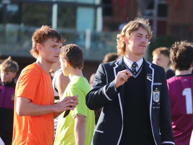 Caulfield star Oliver Greeves watched from the sidelines