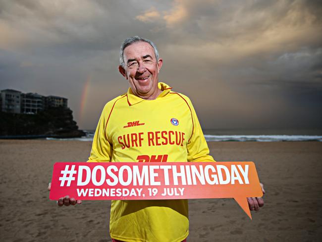 3/7/ 17 Volunteer Queenscliff Surf Lifesaver Barry Antella for Do Something Day at Queenscliff beach. Adam Yip/ Manly Daily