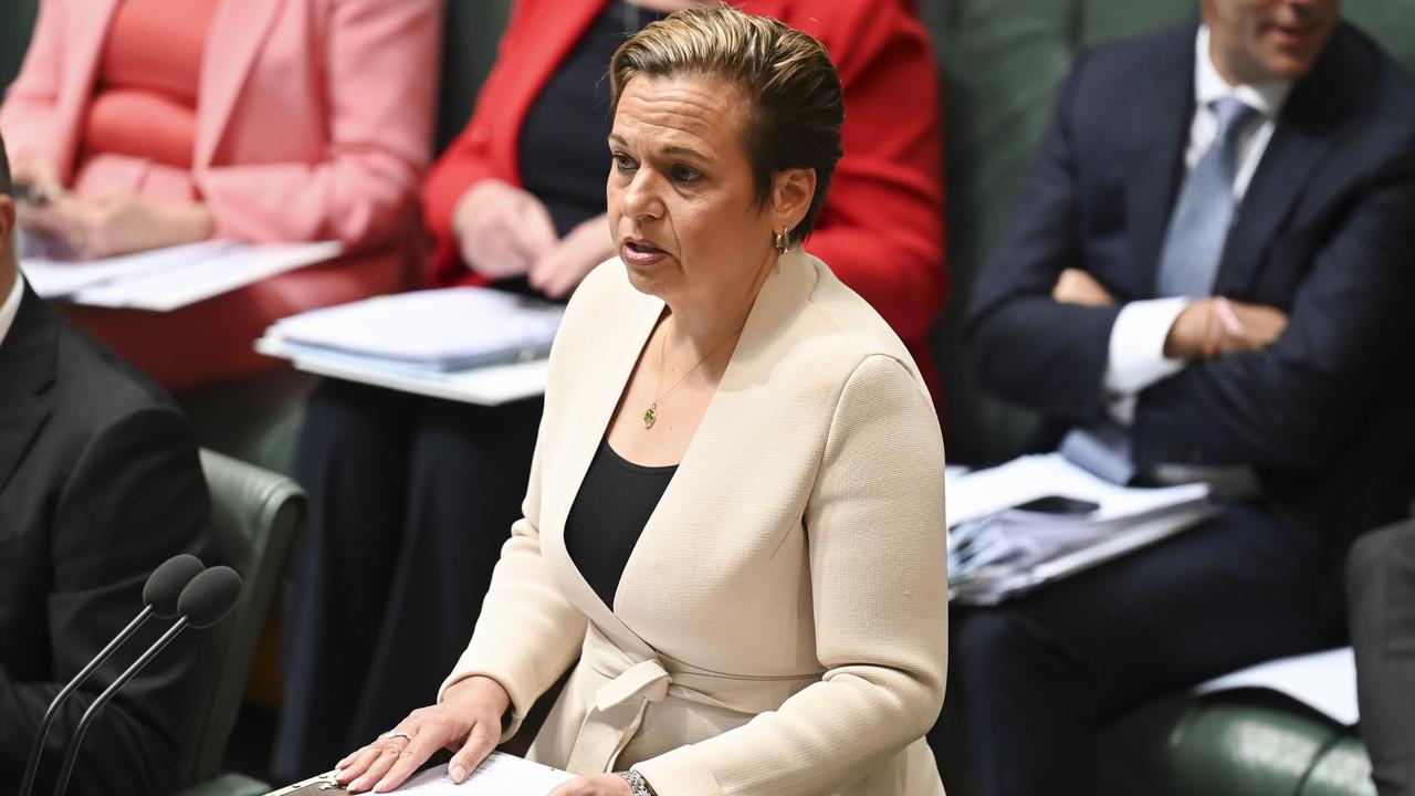 Communications Minister Michelle Rowland said legislation to ban credit cards in online gambling would protect vulnerable Australians and their families. Picture: NCA NewsWire / Martin Ollman