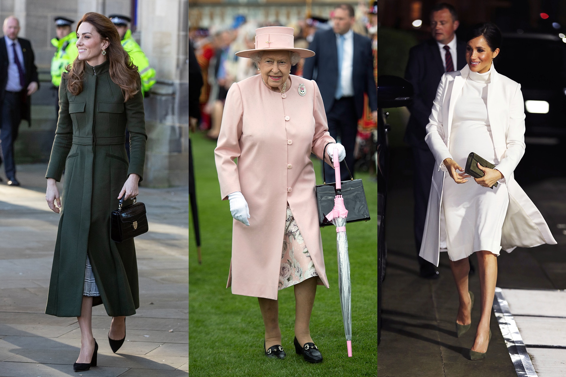 Why Royals Hold Purses in Their Left Hand - Meghan Markle Kate Middleton  Purse Etiquette Hack