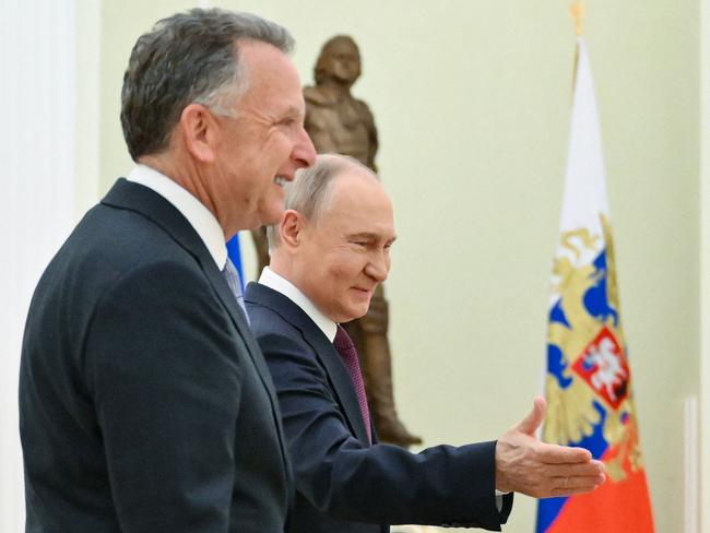 Witkoff with Vladimir Putin in Moscow. Picture: AFP