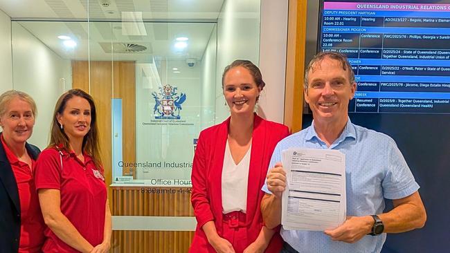 Members of the Queensland Nurses for Choice and Health, from left: QNCH secretary Michelle Southwell; NPAQ president Kara Thomas; NPAQ secretary Ella Leech and QNCH president Andrew Bragg. Picture: Contributed