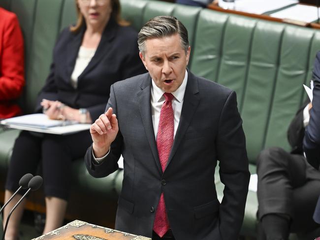 Minister for Health and Aged Care Mark Butler during Question Time at Parliament House. Picture: NCA NewsWire / Martin Ollman