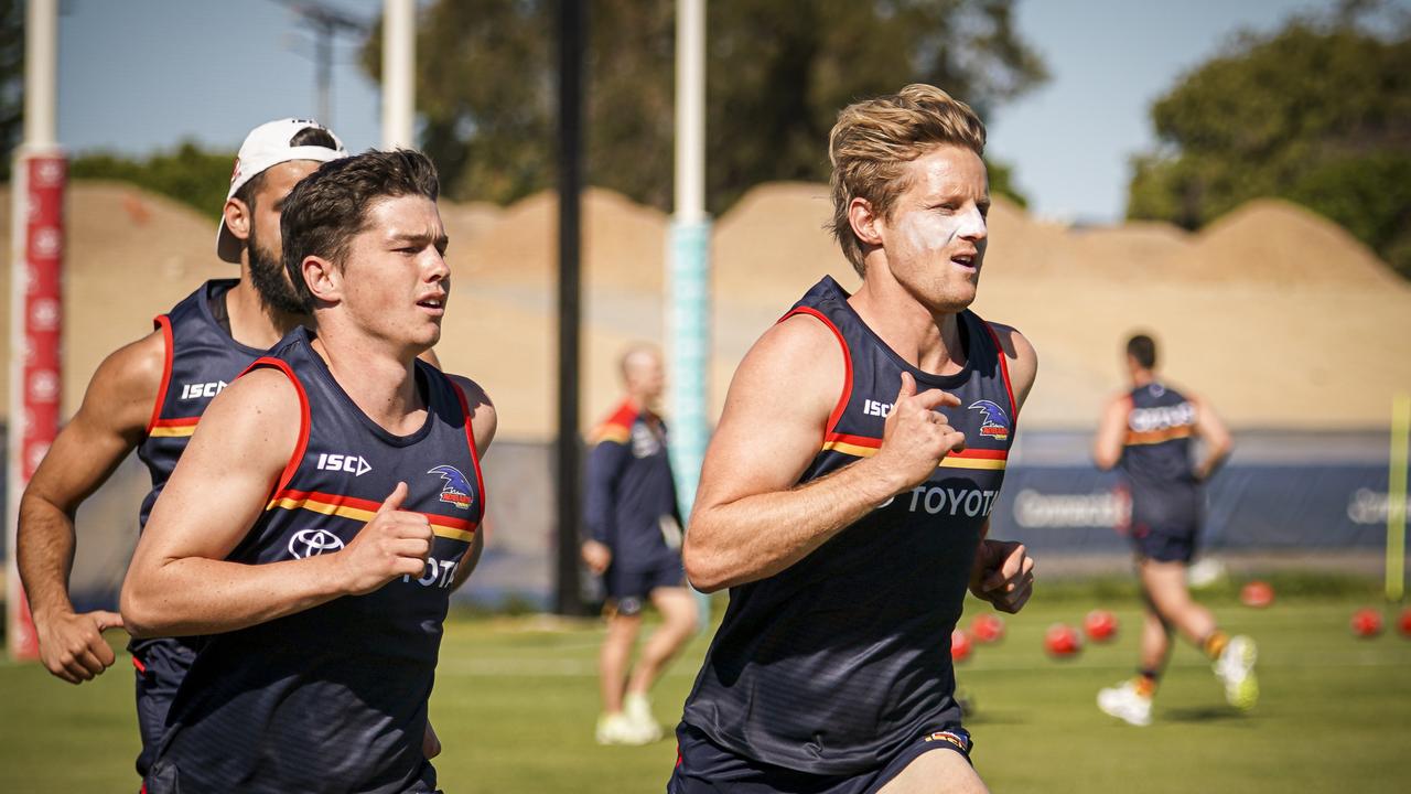 Ned McHenry (left) is hoping for a Round 1 debut. Picture: AAP