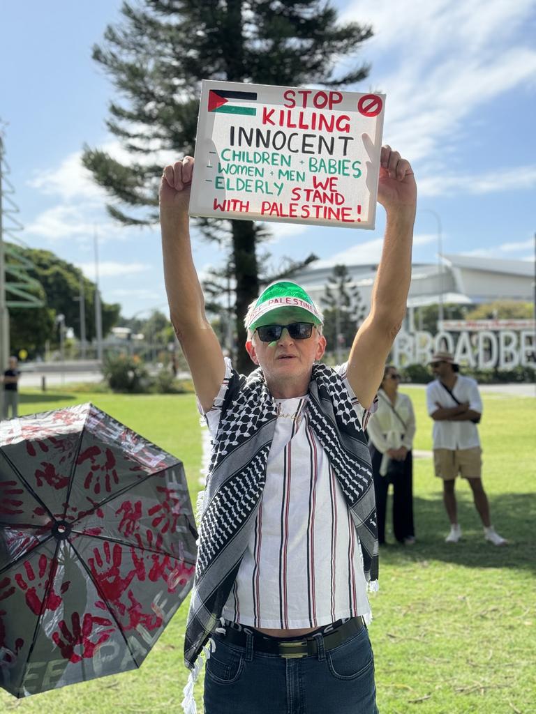 People of all backgrounds were seen attending a Palestine solidarity rally held at Victoria Park, Broadbeach on 18.11.23. Picture: Amaani Siddeek