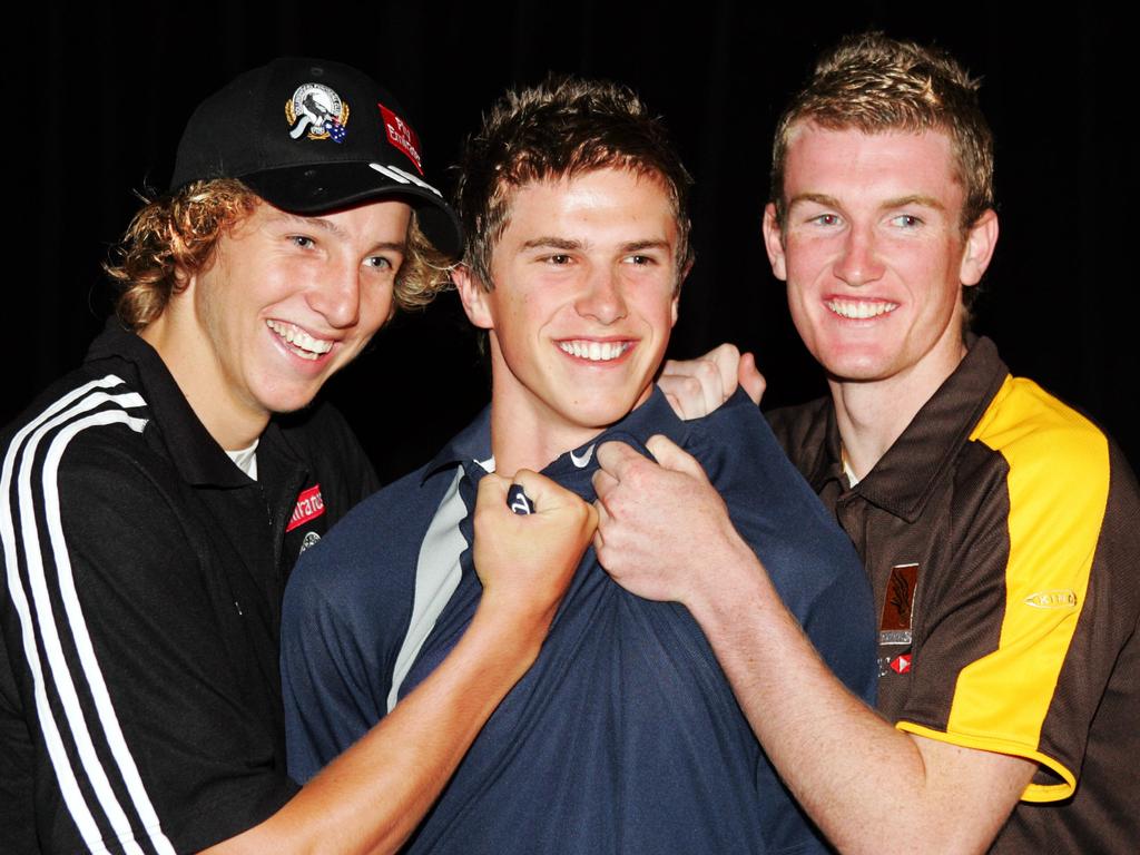 Dale Thomas was drafted with pick 2, taken in between Blues star marc Murphy (pick 1) and former Hawk and Eagle Xavier Ellis.